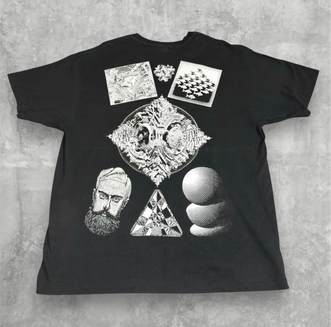 90s M.C. Escher マルチプリント ブラック XL