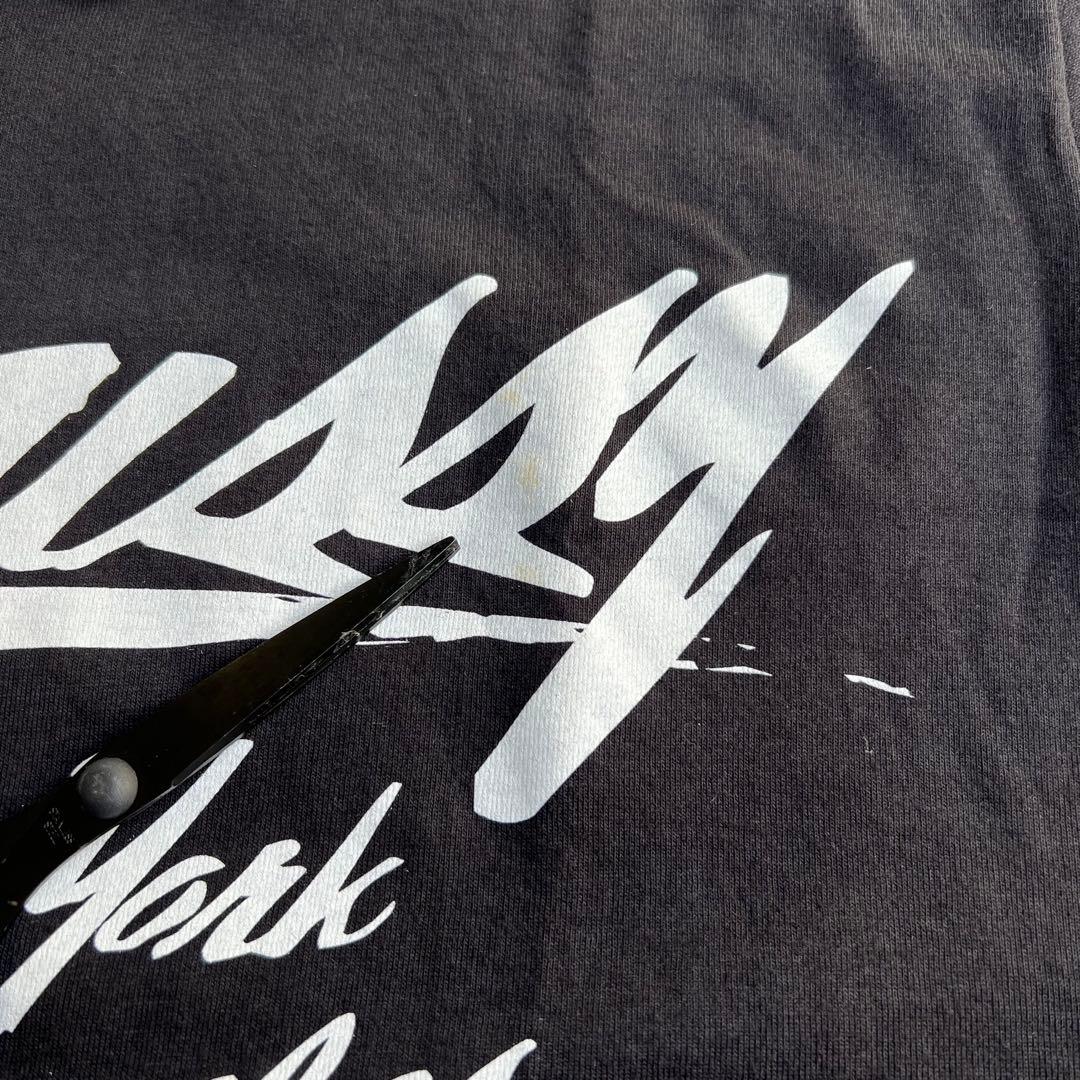 【タグ付きワールドツアー、コラボ】stussy WTAPS黒Tシャツストリート.