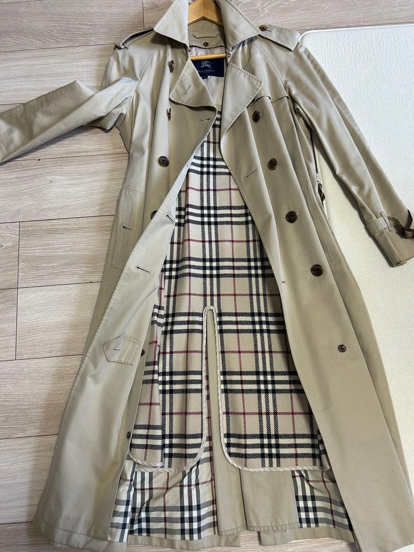 Burberryベージュ チェック柄 トレンチコート