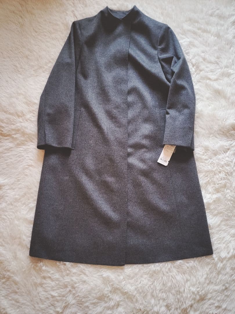 23区タグ付き　ウールカシミヤ　スタンドカラーコート48