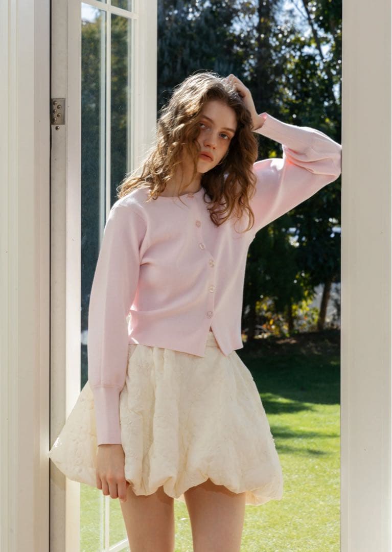 トップス the toe r puff cardigan