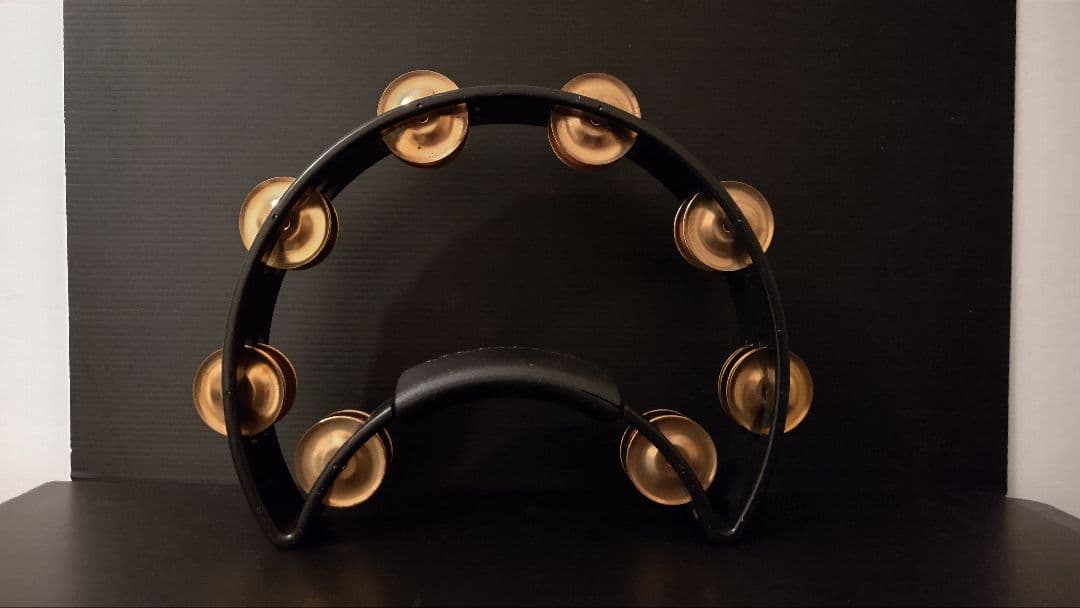 (BLACKスチール)MEINLとリズムテック(ブラス)(スチール)タンバリン