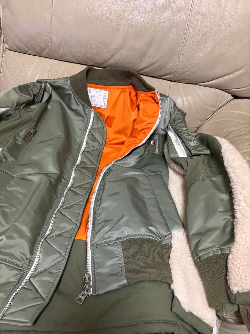 イタリア好き sacai 20AW MA1 ドッキング ボア ブルゾン