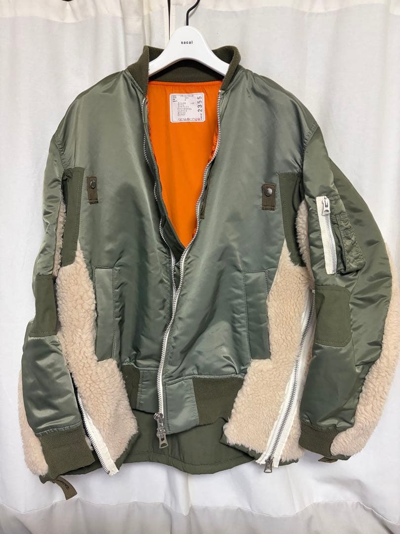 イタリア好き sacai 20AW MA1 ドッキング ボア ブルゾン
