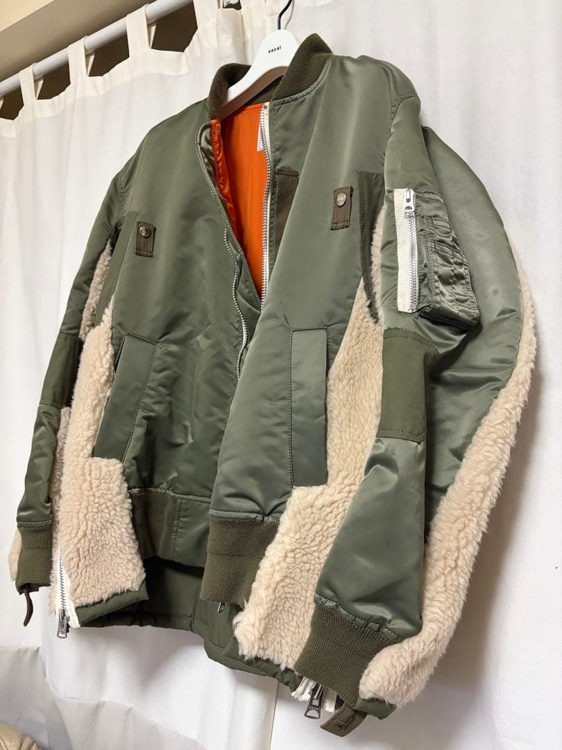 イタリア好き sacai 20AW MA1 ドッキング ボア ブルゾン