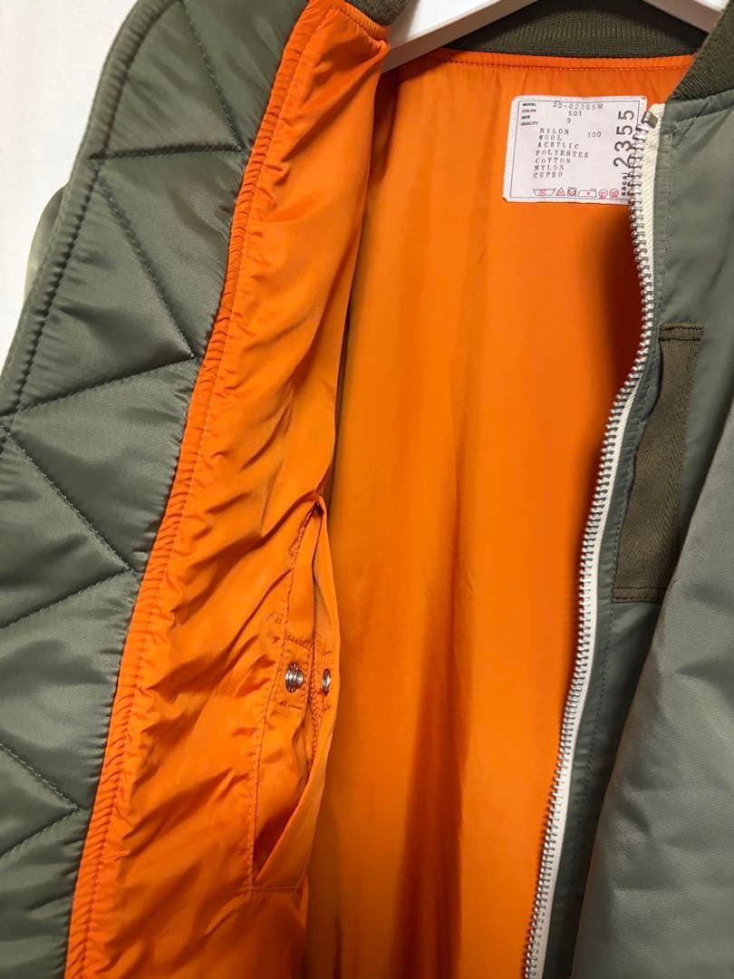 イタリア好き sacai 20AW MA1 ドッキング ボア ブルゾン