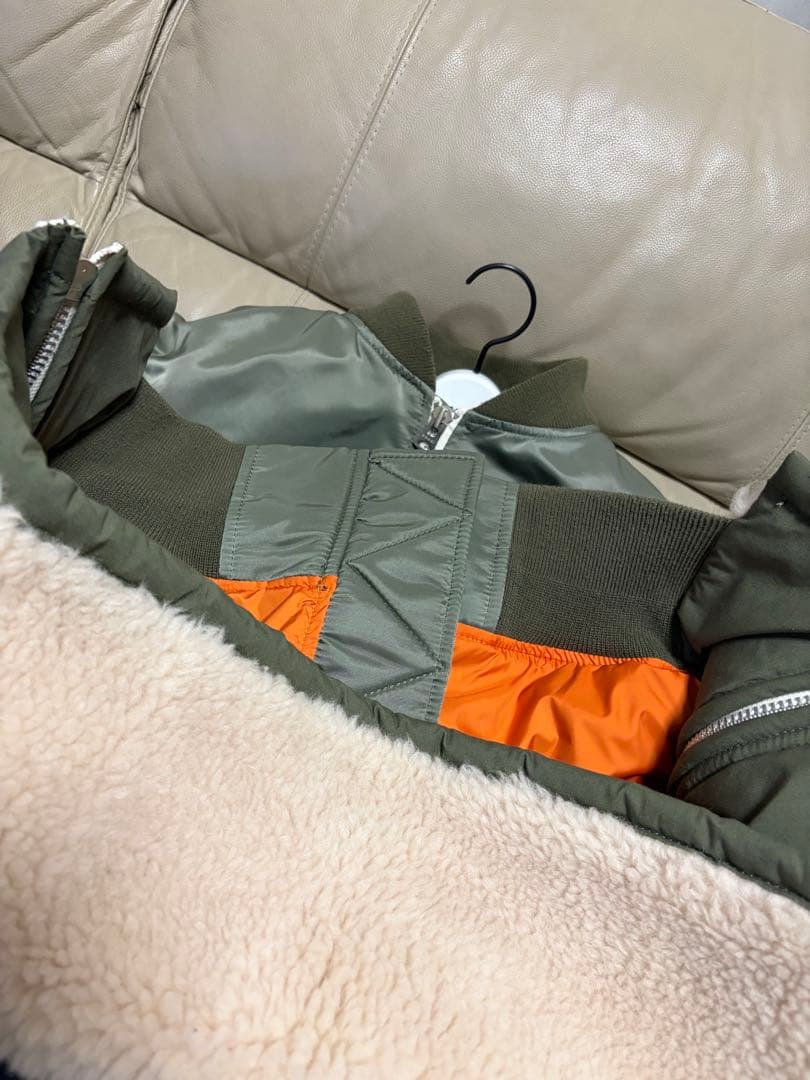 イタリア好き sacai 20AW MA1 ドッキング ボア ブルゾン