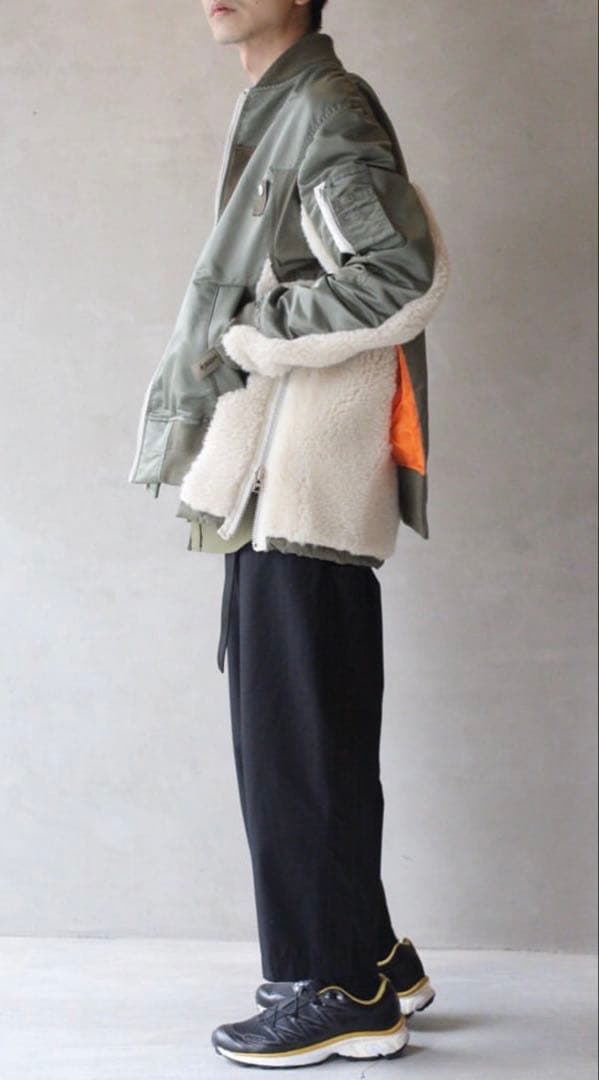 イタリア好き sacai 20AW MA1 ドッキング ボア ブルゾン