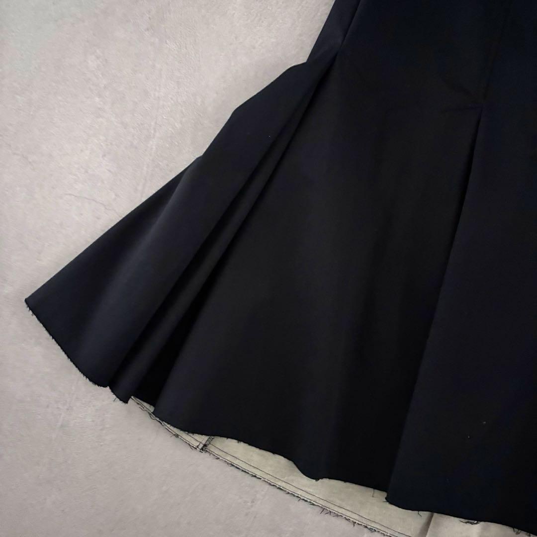 美品 ETRÉ TOKYO ボンディングマーメイドスカート M 黒 立体タック