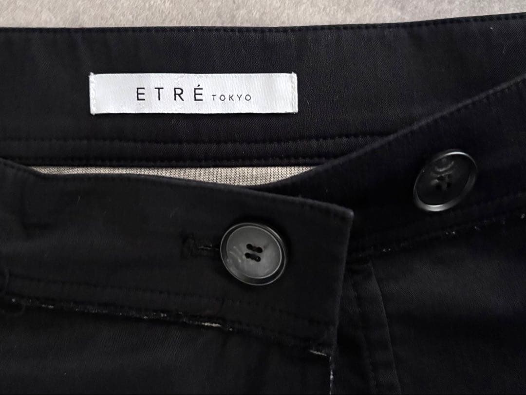 美品 ETRÉ TOKYO ボンディングマーメイドスカート M 黒 立体タック