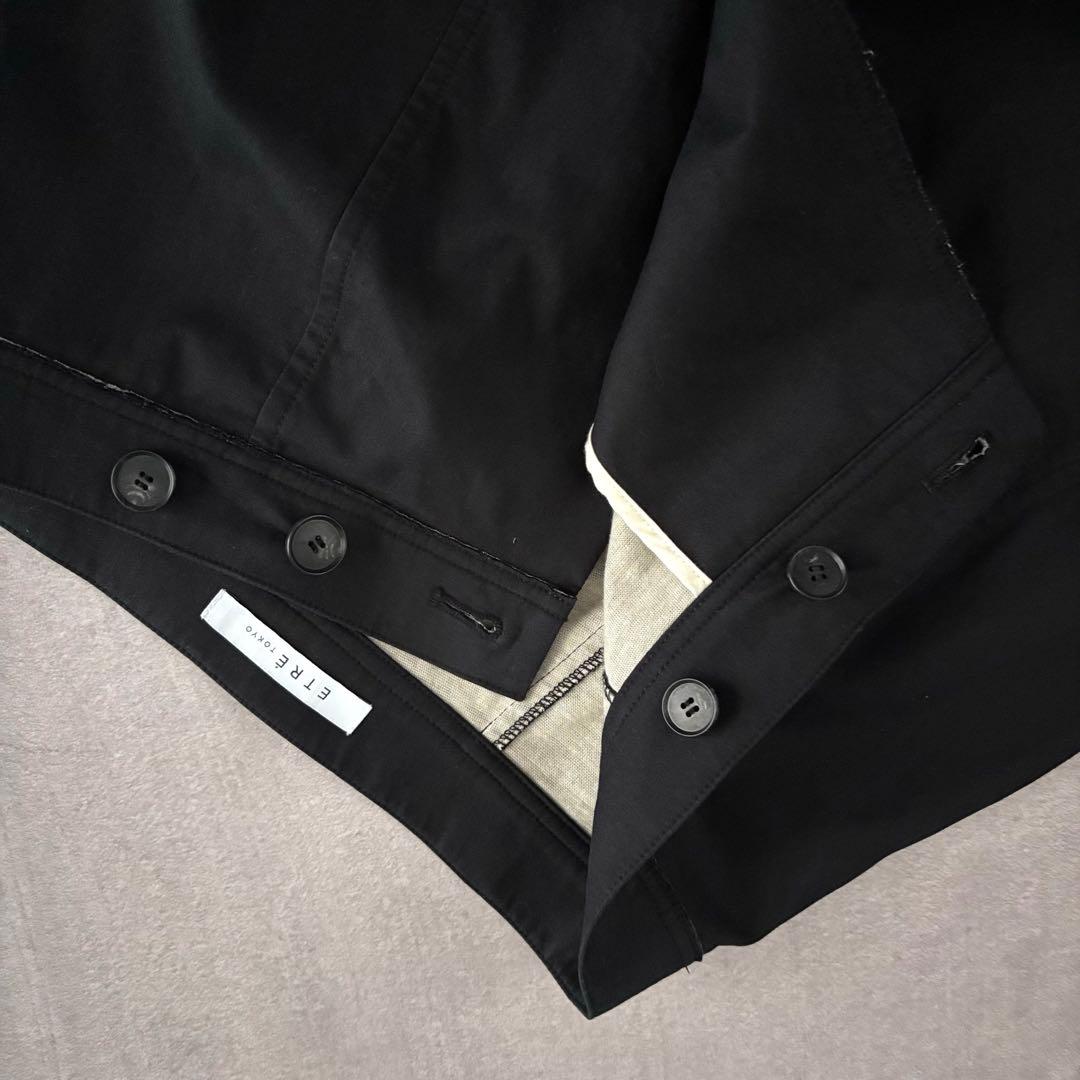 美品 ETRÉ TOKYO ボンディングマーメイドスカート M 黒 立体タック
