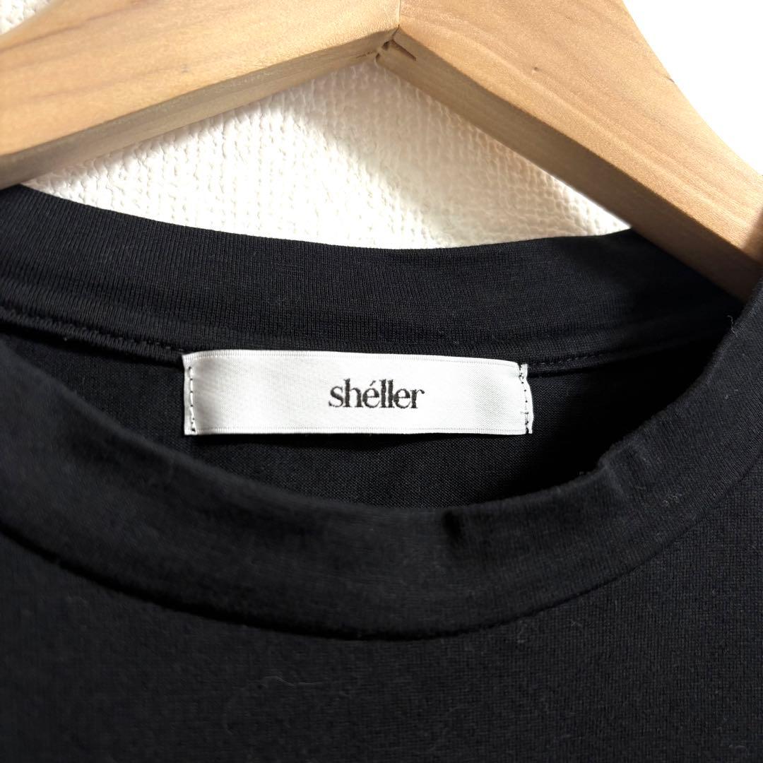 sheller シェリエ✨she Tシャツ　Tシャツ　ロゴ　トップス　ブラック