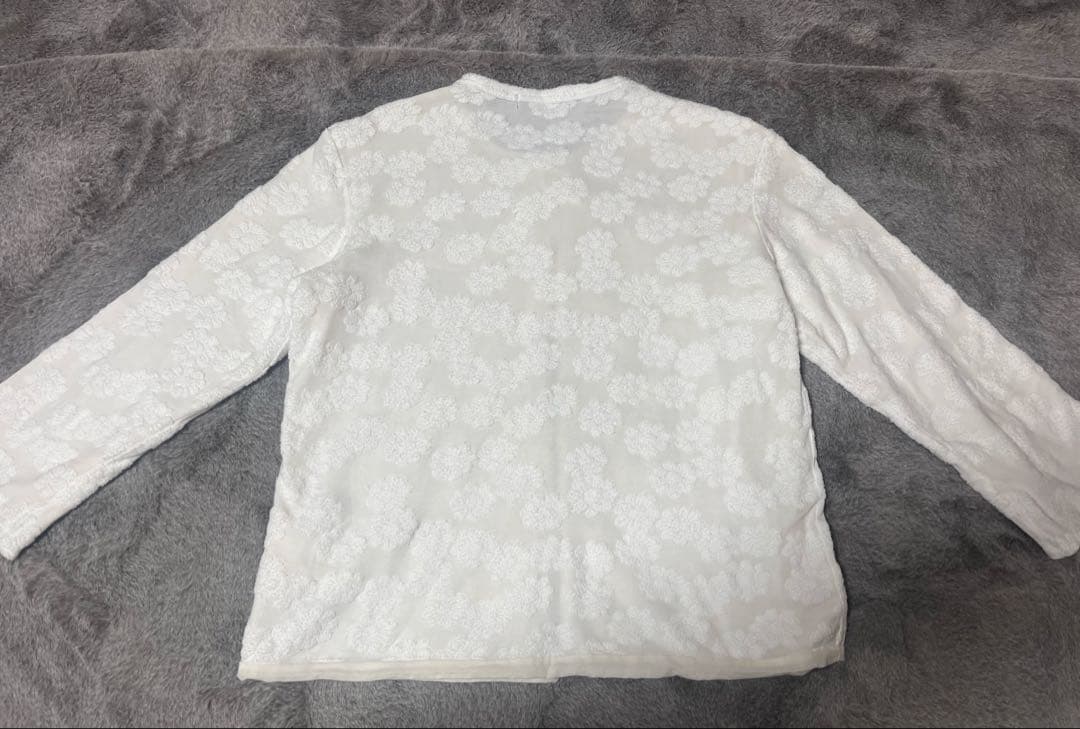 COMME des GARCONS 綿 八分袖 前開きシャツ