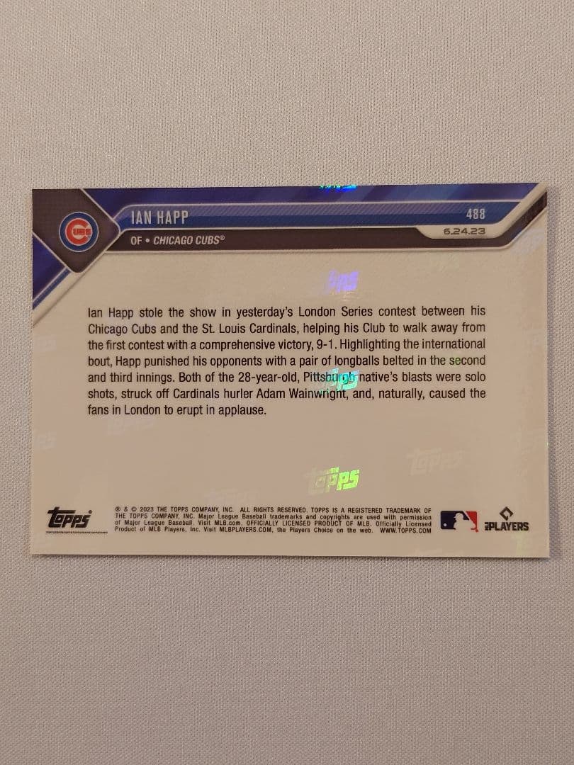 topps now Ian Happ イアン・ハップ シカゴ・カブス 488
