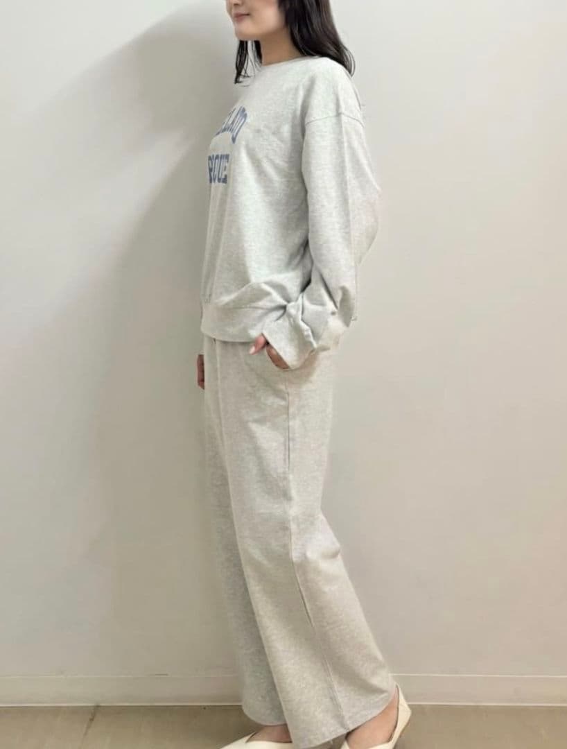 ジェラートピケ カレッジロングTシャツ+ロングパンツセット