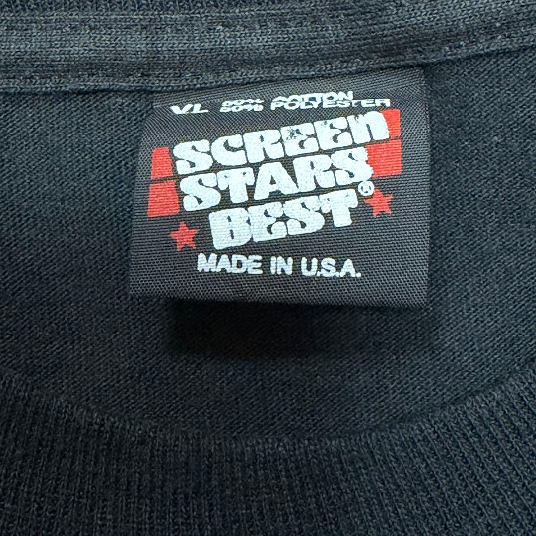 90s USA製 アメリカ ストリップ劇場 短丈 黒 XL 表地 無地 企業