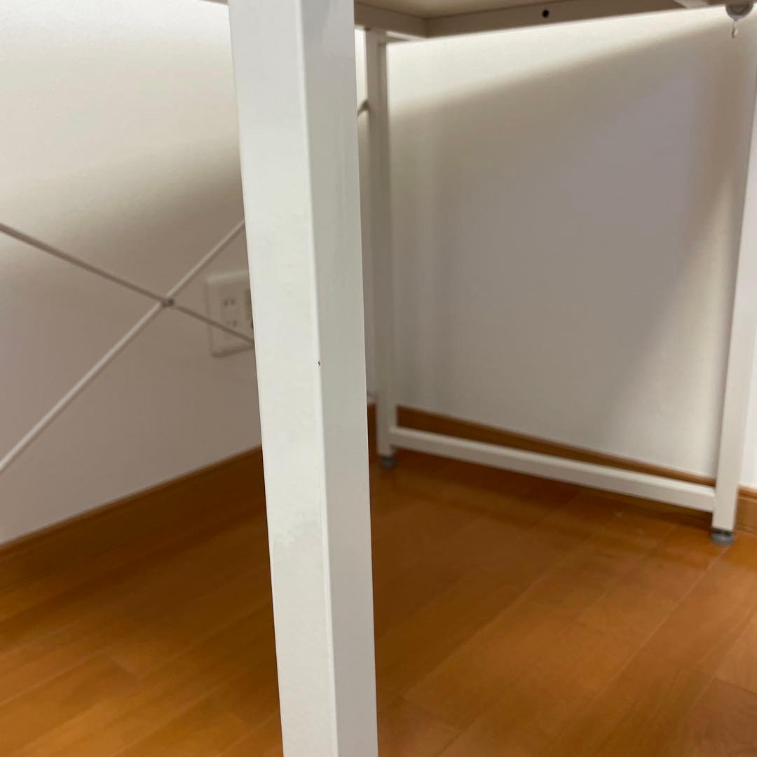 【美品】デスク 幅90cm 奥行60cm ホワイト 100-DESKF012