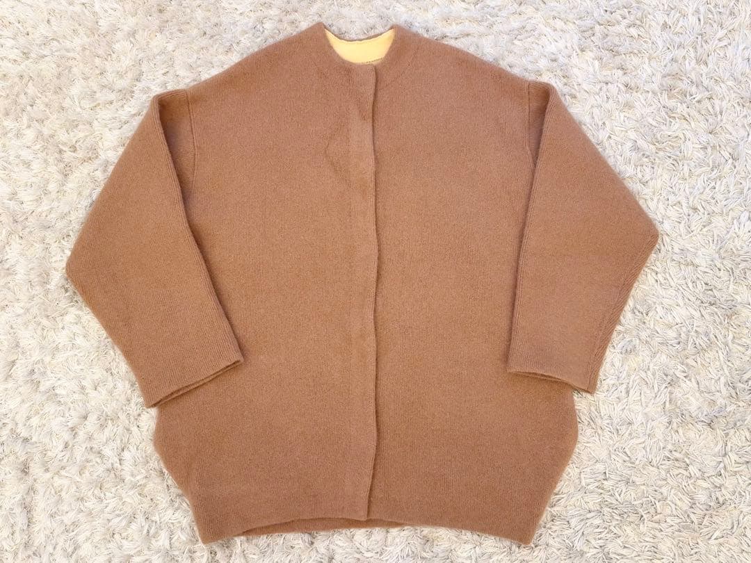 エレンディーク ELENDEEK カーディガン キャメル×イエロー