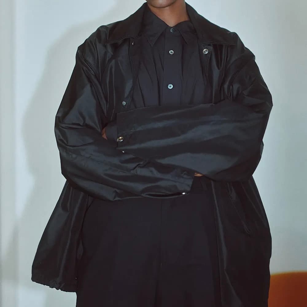 希少 MARKAWARE CASHMERE SATIN COACH JACKET