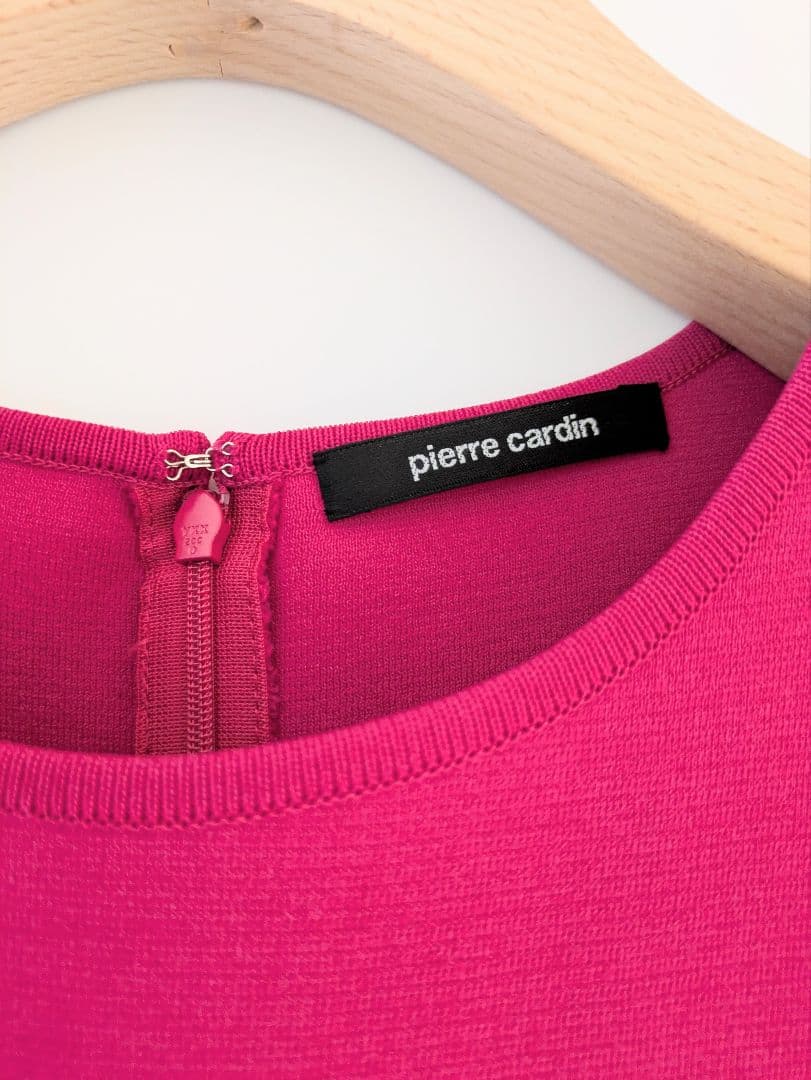 Pierre Cardin ピエールカルダン 長袖ワンピース ピンク サイズM