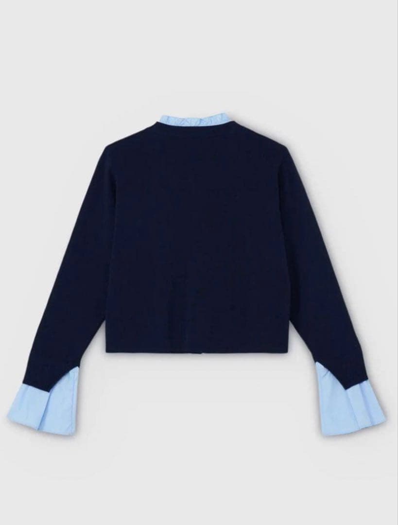 eimyistoire Attached collar カーディガン ネイビー