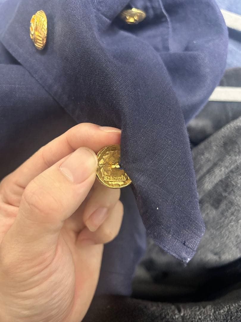 CHANEL BOUTIQUE ヴィンテージ 金CCボタン 90s 正規品