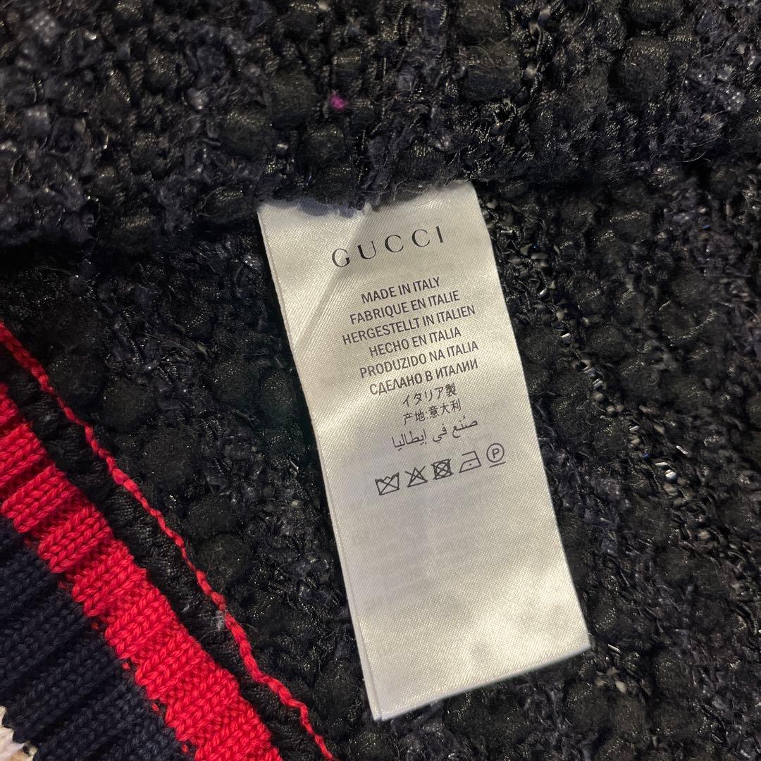 【安室奈美恵さんモデル】GUCCI ウェブライン　ラメ入りカーディガン　ブラック