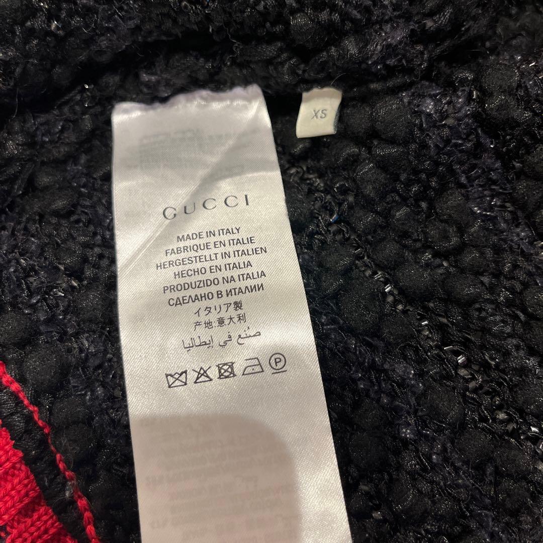 【安室奈美恵さんモデル】GUCCI ウェブライン　ラメ入りカーディガン　ブラック