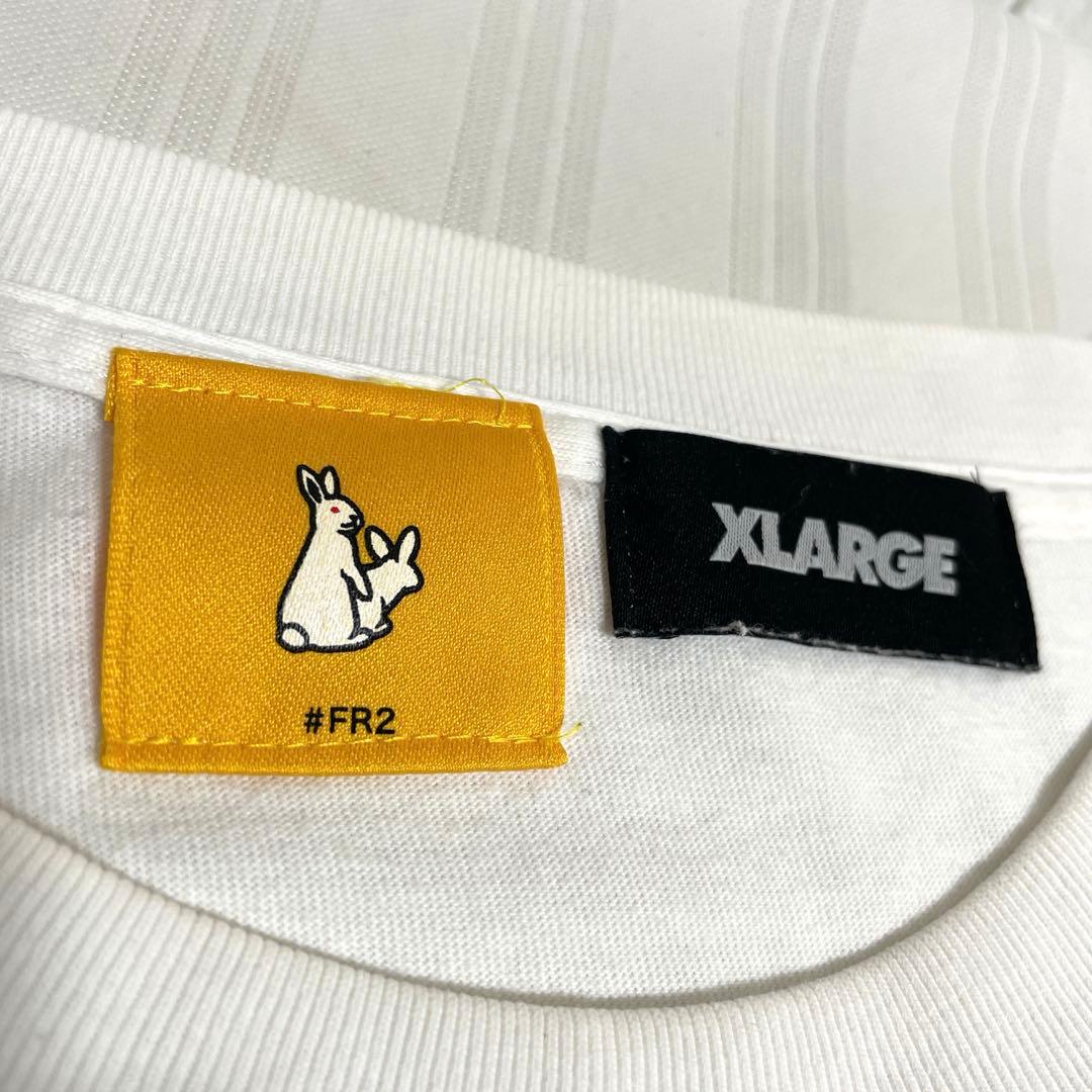 人気コラボ❗️ FR2 XLARGE Tシャツ バイカーガール 白 XL