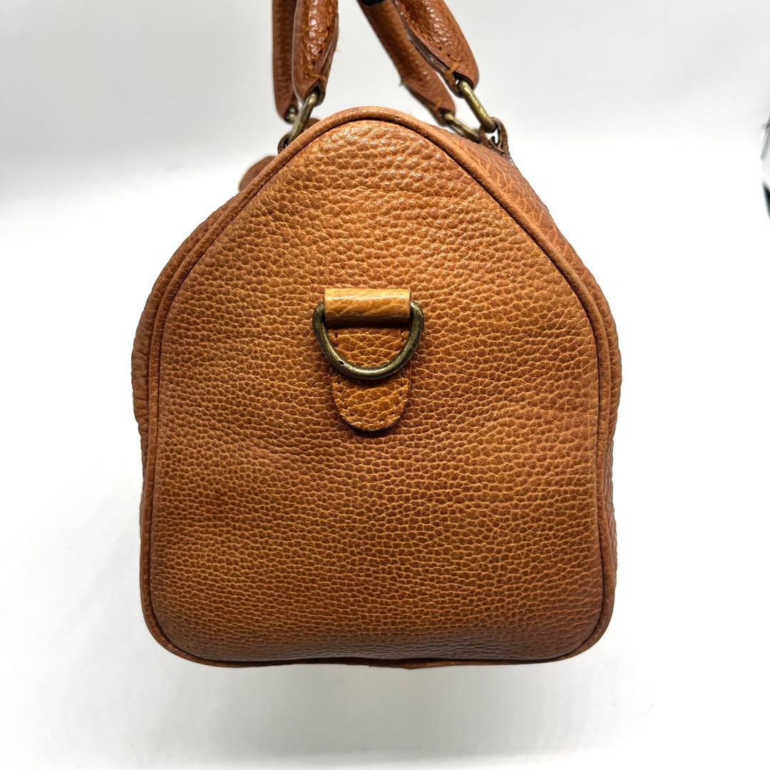 RALPH LAUREN ミニボストンバッグ レザー ブラウン 本革 2415