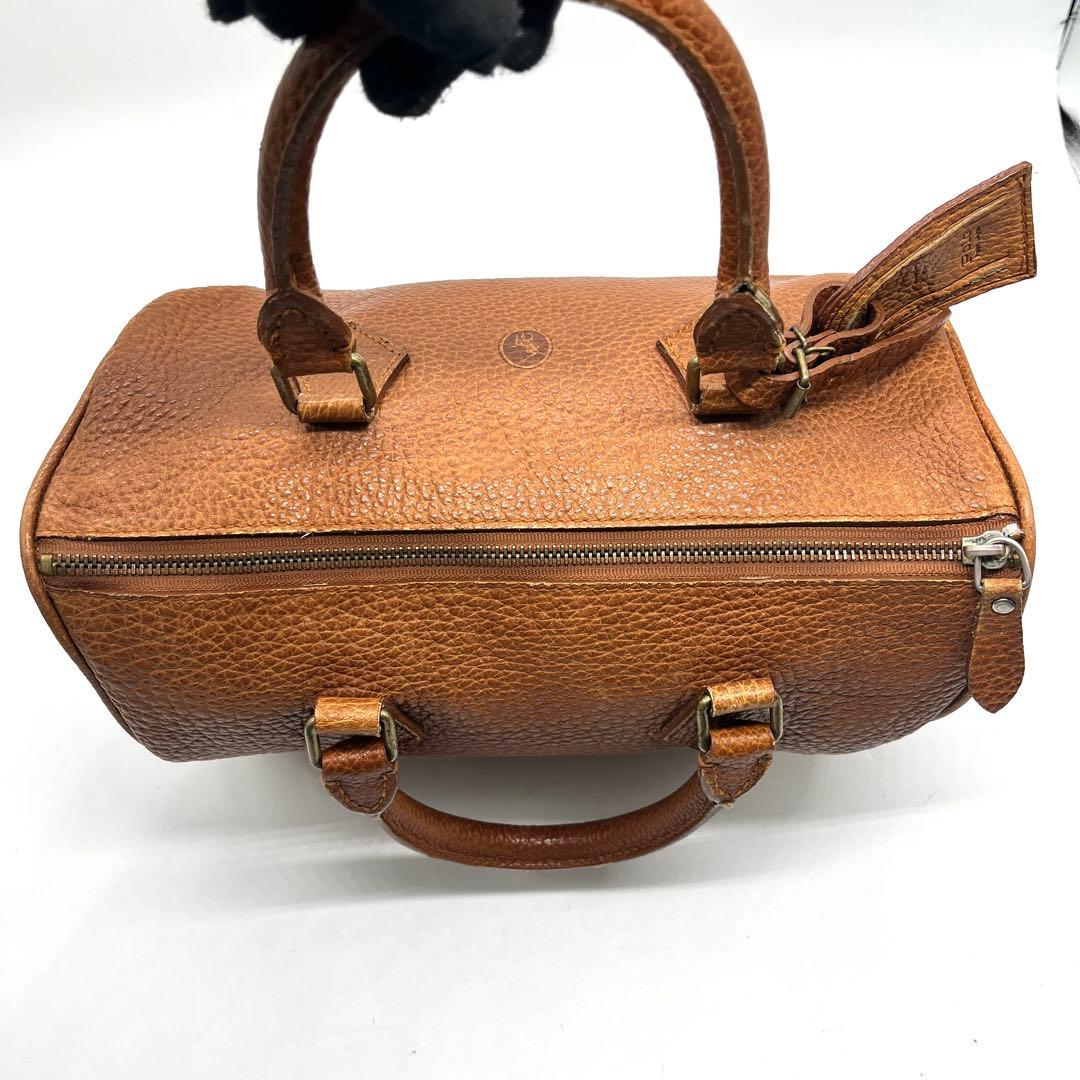 RALPH LAUREN ミニボストンバッグ レザー ブラウン 本革 2415