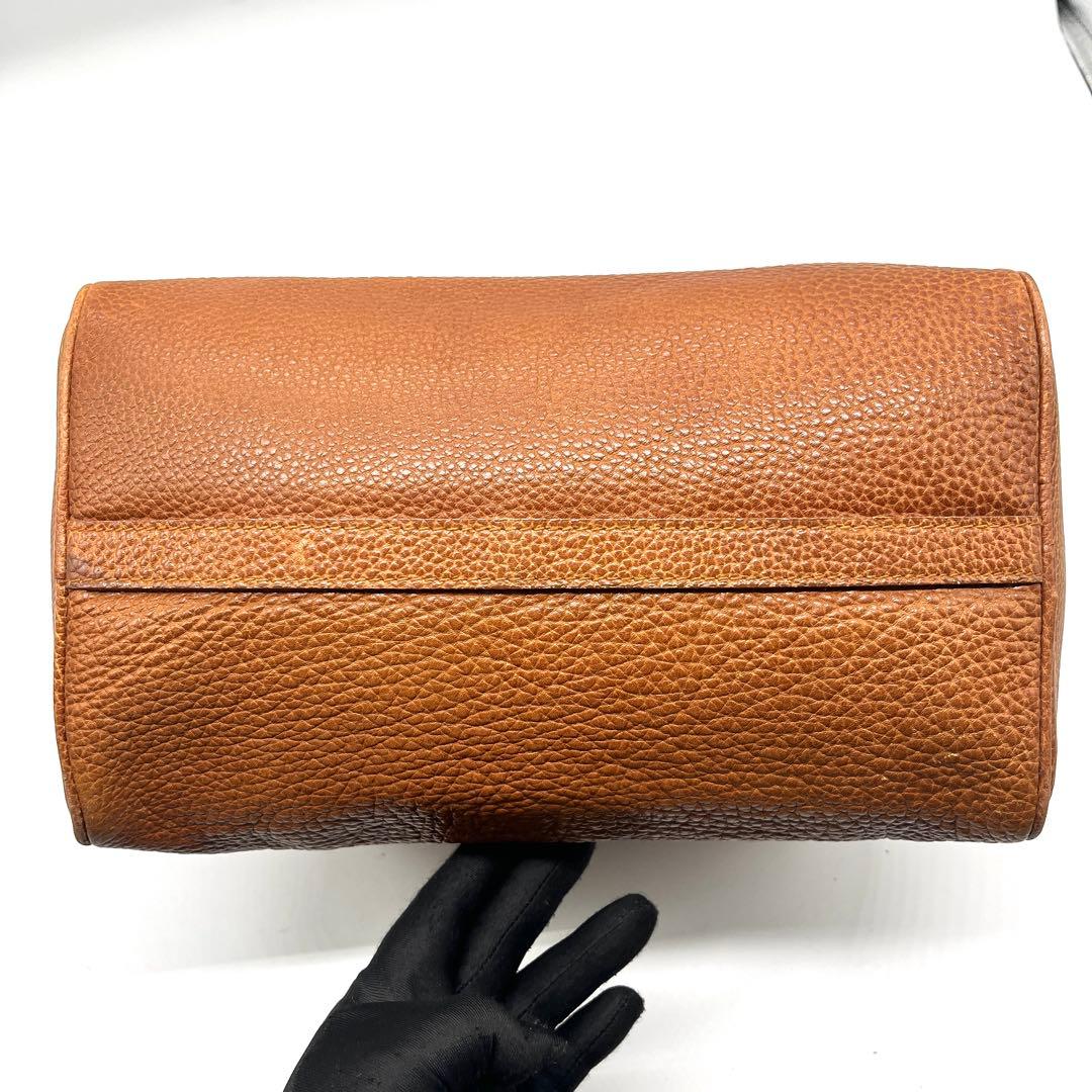 RALPH LAUREN ミニボストンバッグ レザー ブラウン 本革 2415
