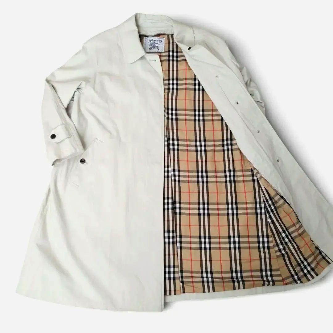 極美品✨BURBERRY バーバリー ステンカラーコート ホワイト 大きい