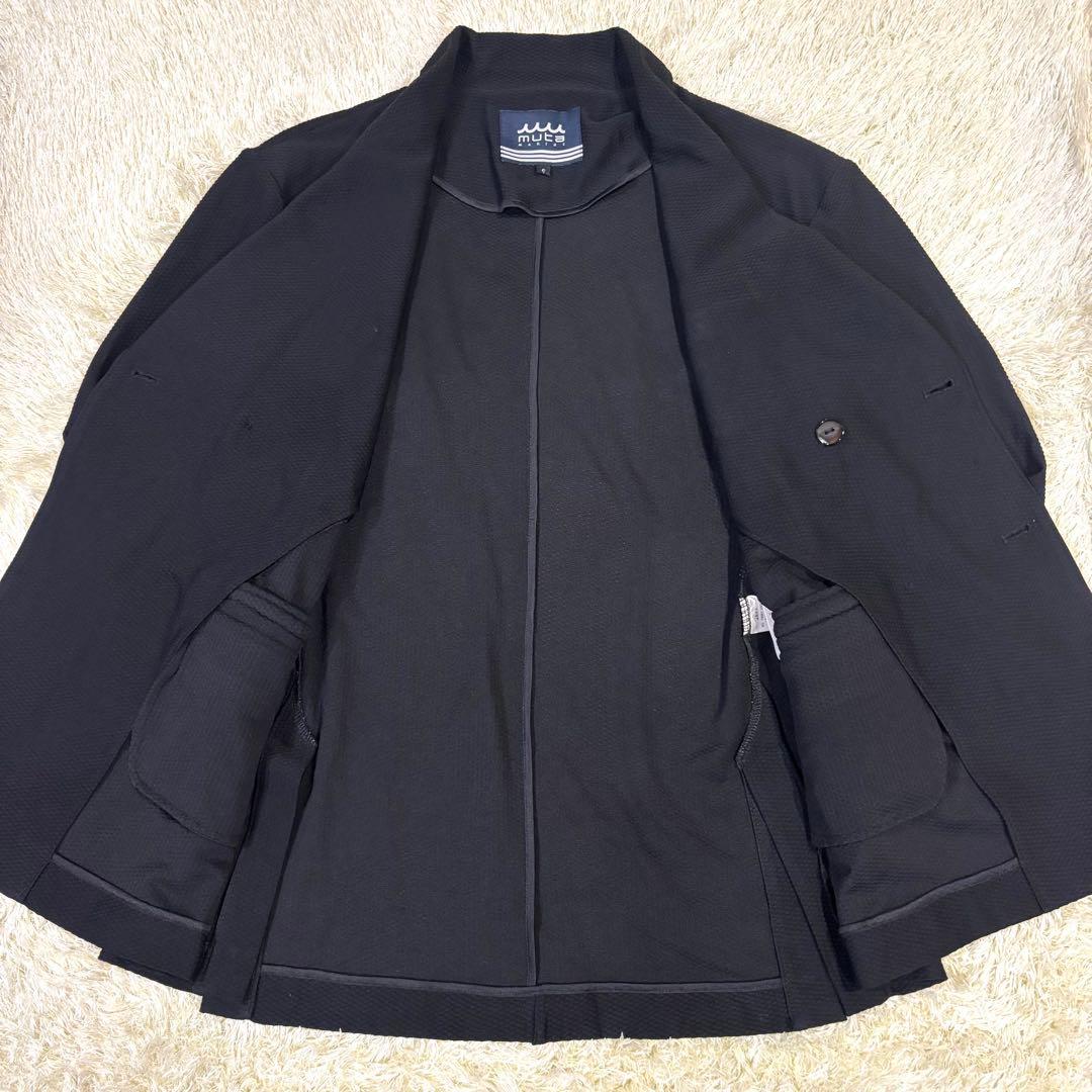 ムータ　muta メッシュ　ダブルテーラード　ストレッチ　ブラック　ジャケット