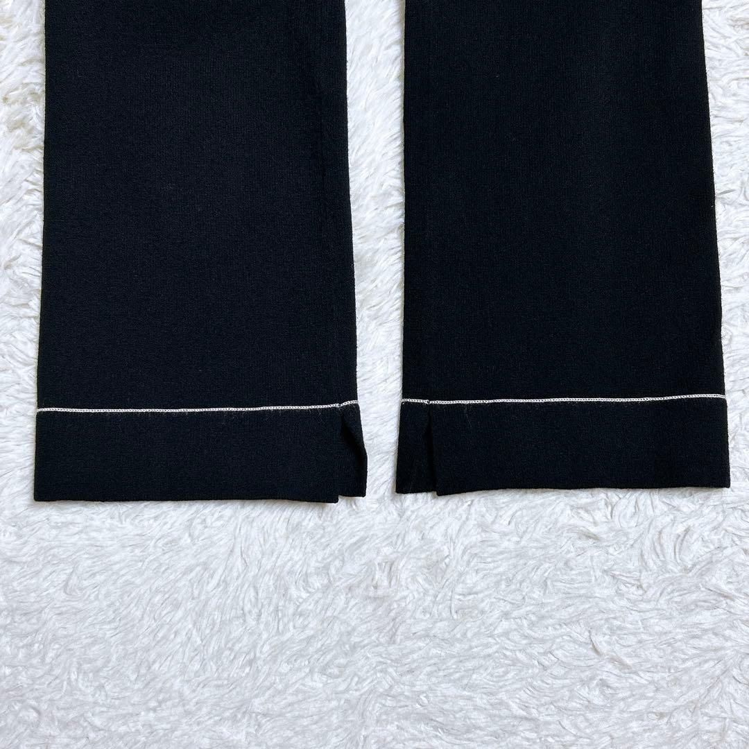 美品/フォクシー　バイカラーカーディガン　羽織り　ライン　ブラック　38
