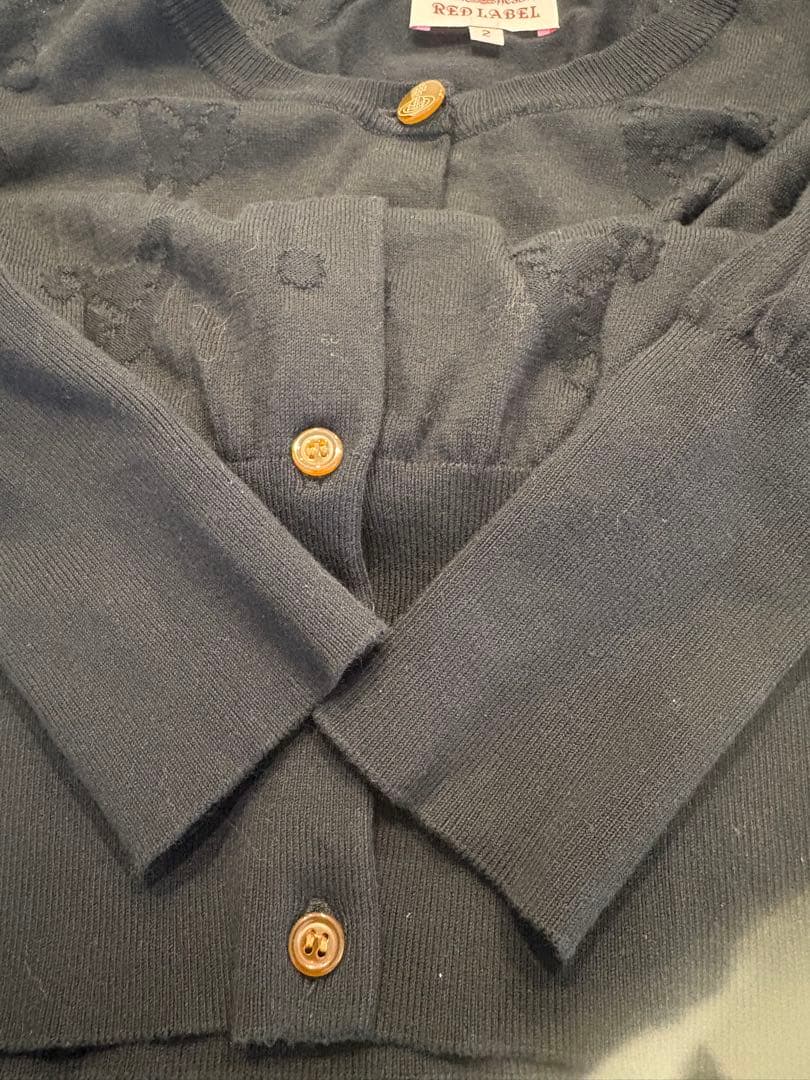 ⭐︎美品⭐︎ヴィヴィアンウエストウッド　黒いボタン付き長袖カーディガン可愛いオシャレ