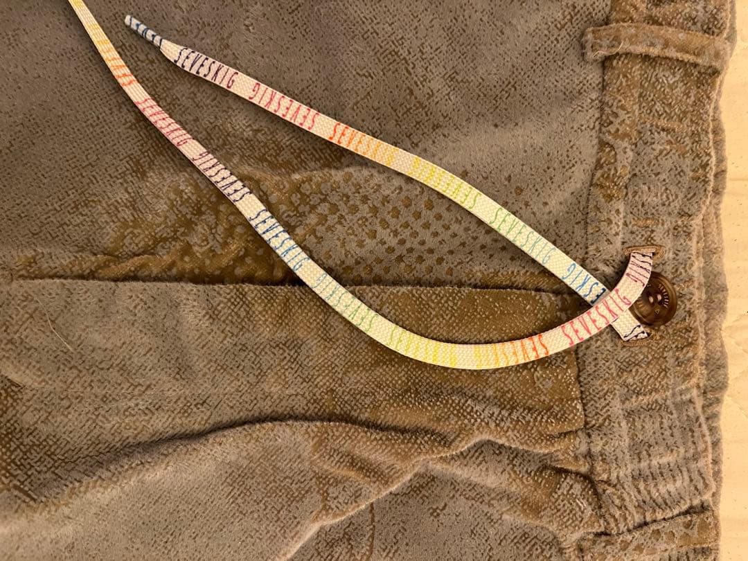 SEVESKIG セヴシグ　Flocked Velvet Track pants