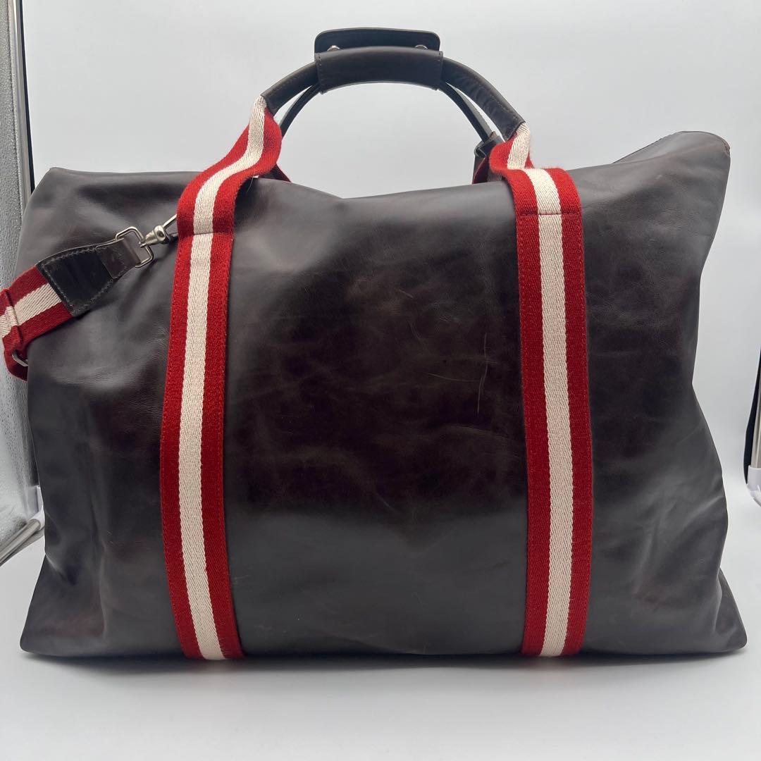 BALLY バリー 2way ボストンバッグ 旅行カバン レザー トレスポ 茶