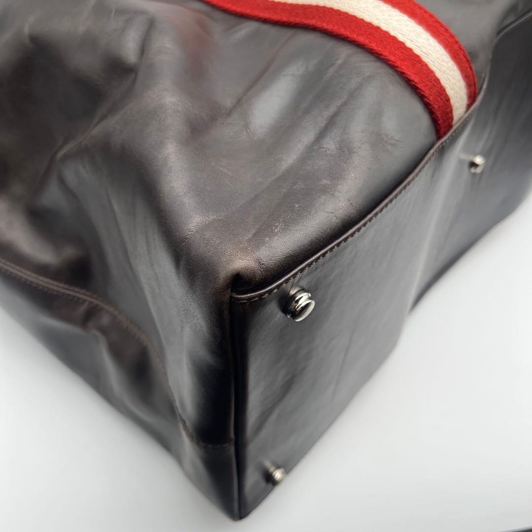 BALLY バリー 2way ボストンバッグ 旅行カバン レザー トレスポ 茶