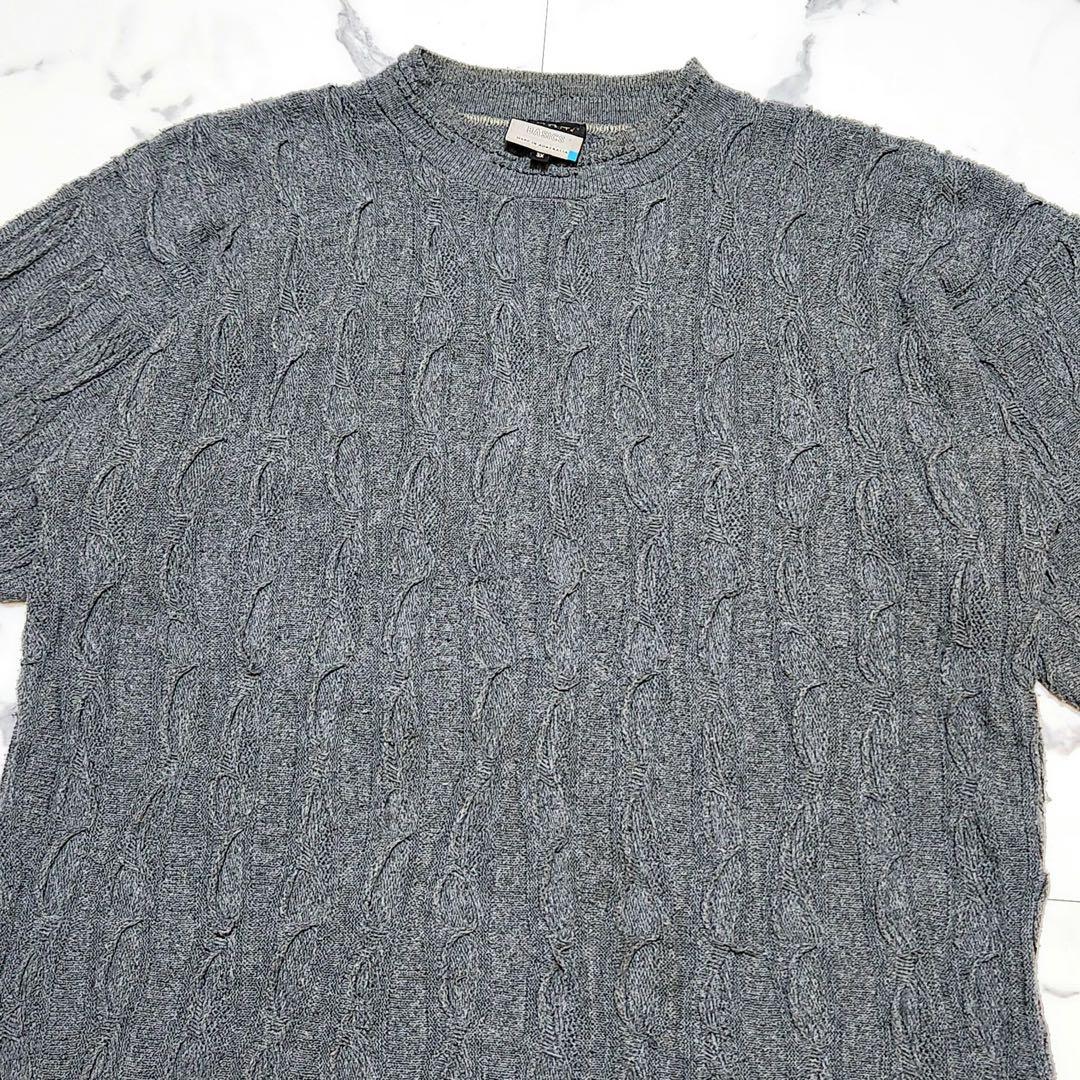 希少 3XL COOGI クージー ニット Tシャツ カットソー 編み込み