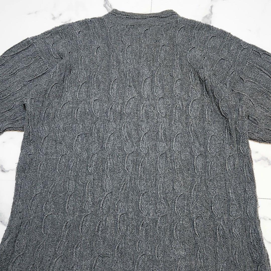 希少 3XL COOGI クージー ニット Tシャツ カットソー 編み込み