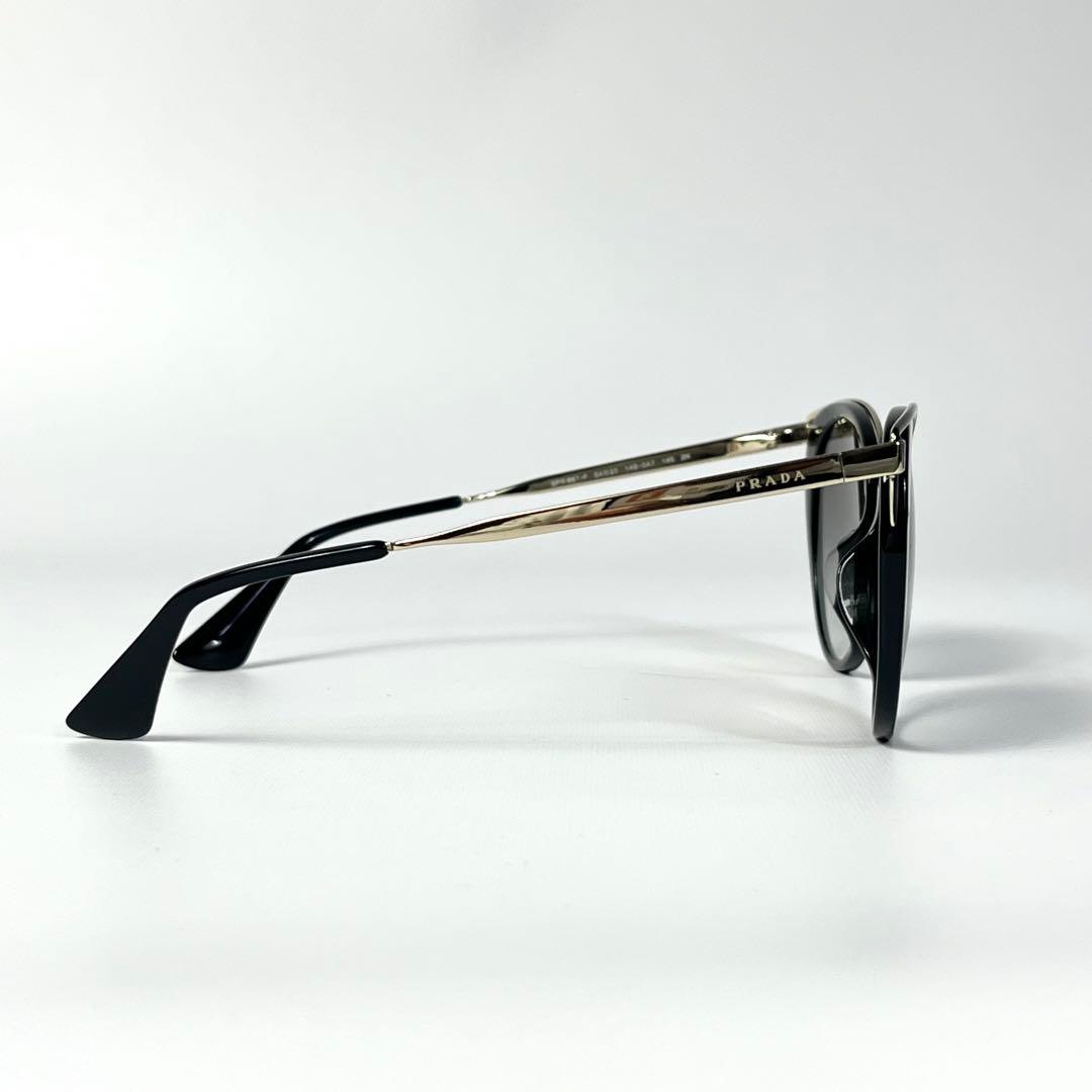 美品　プラダ　PRADA サングラス　SPR66T-F キャットアイ　ブラック