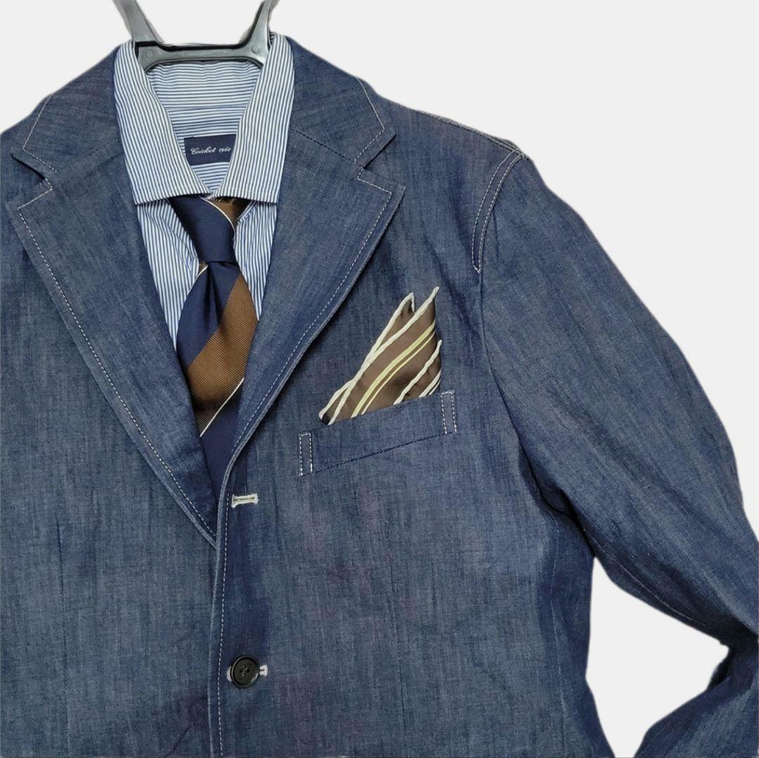 ★美品 Paul Smith 春夏デニム 超高級約6万 テーラードジャケット