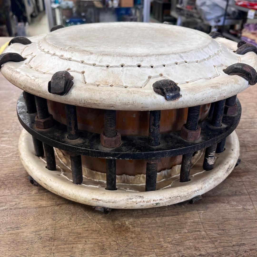 K◇ 詳細不明 和太鼓 和楽器 三丁掛ボルト締 締太鼓 直径約35cm