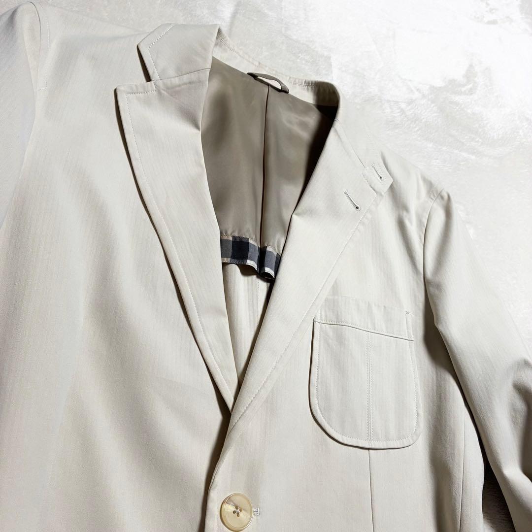 【良品】Burberry☆テーラードジャケット☆オフホワイト☆キレイめ☆L相当☆