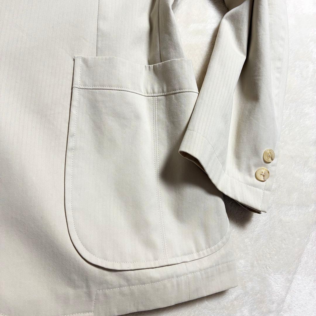 【良品】Burberry☆テーラードジャケット☆オフホワイト☆キレイめ☆L相当☆
