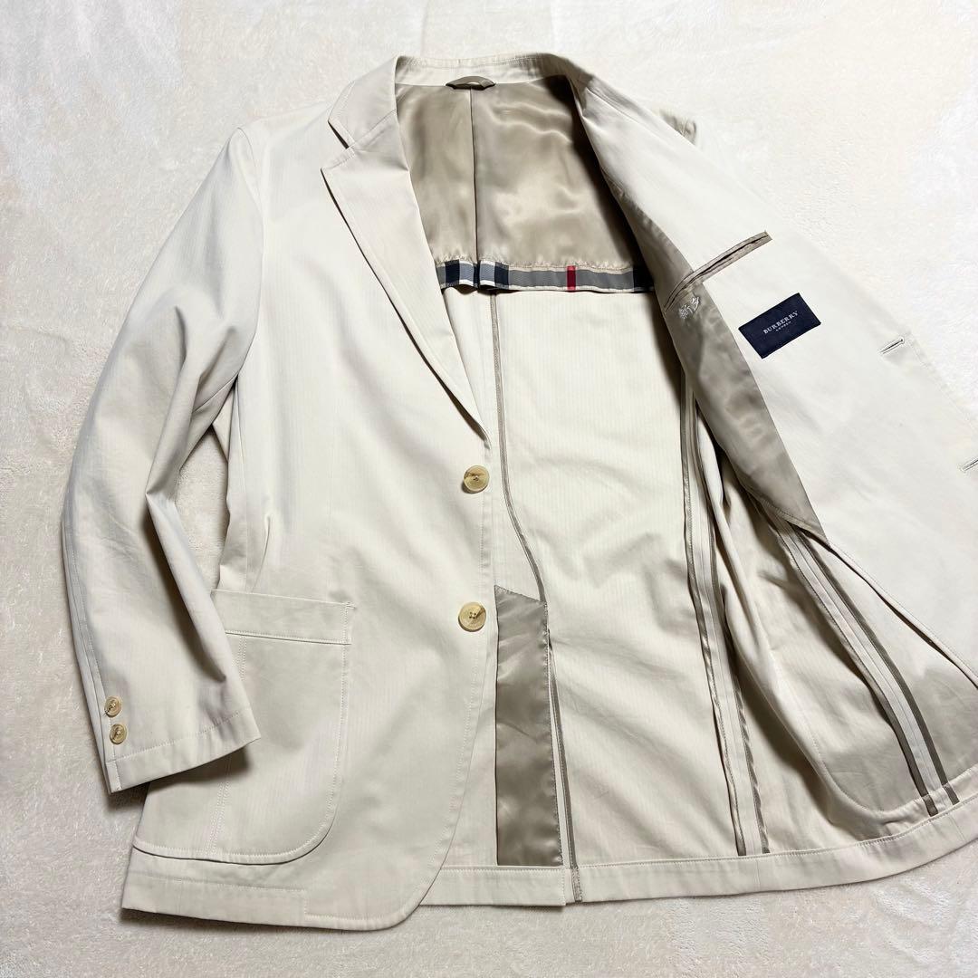 【良品】Burberry☆テーラードジャケット☆オフホワイト☆キレイめ☆L相当☆