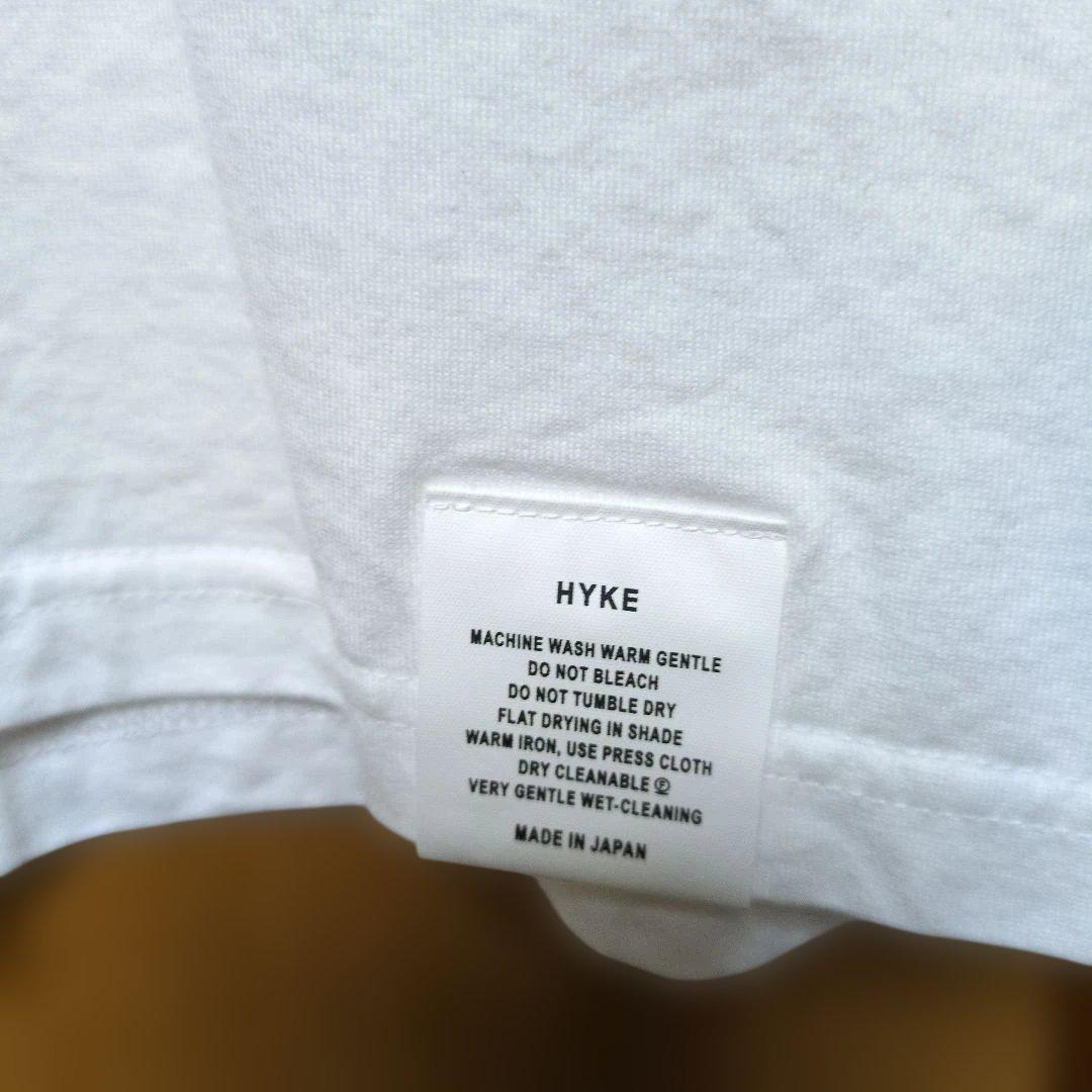 HYKE 2025SS Tシャツ 白 ハイク カットソー トップス