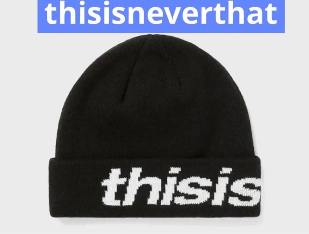 新品　ディスイズネバーザット HSP-Logo Big Cuff Beanie