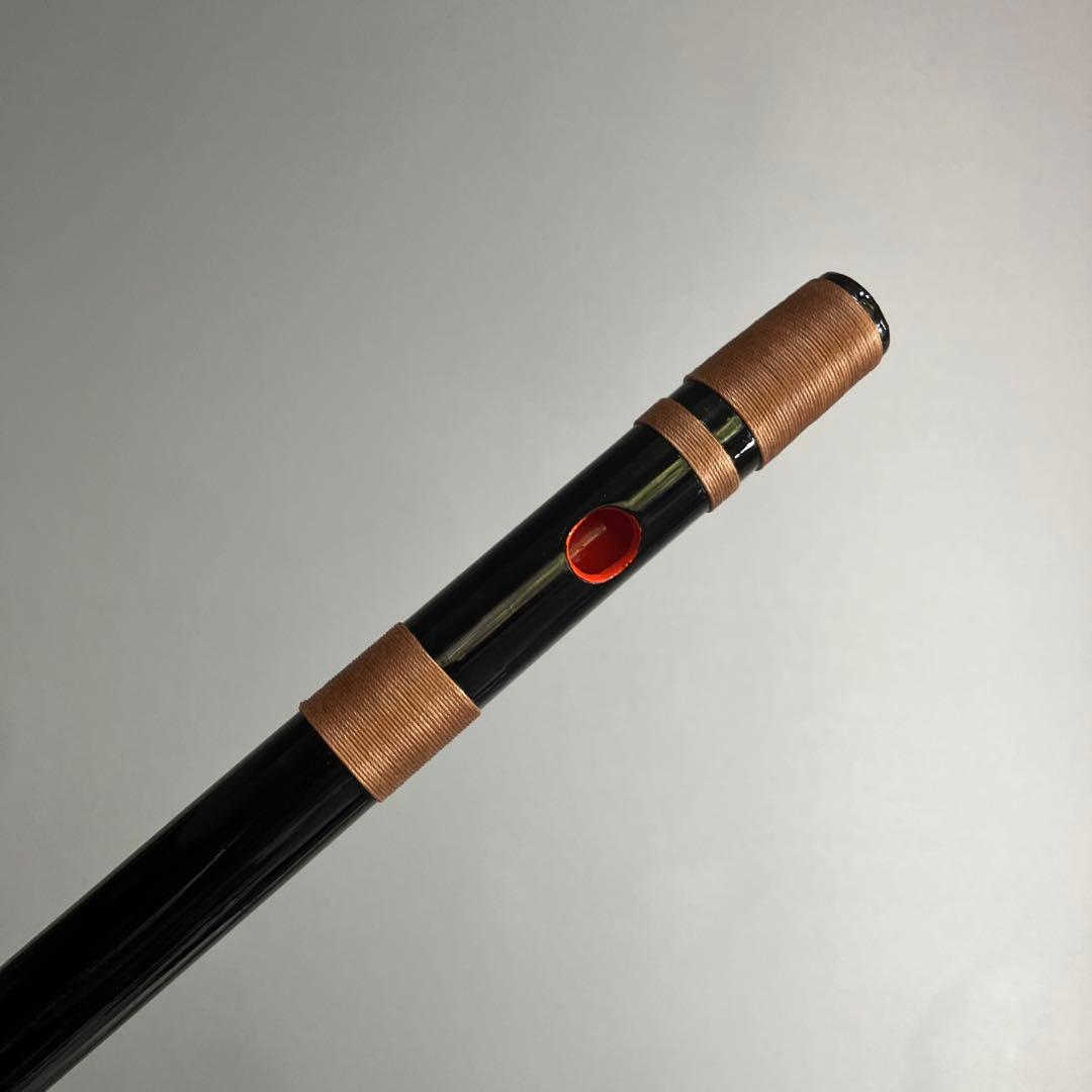 篠笛八本調子 C管　 CMR8-259 唄物　ドレミ調　天地糸巻西洋音階 黒塗